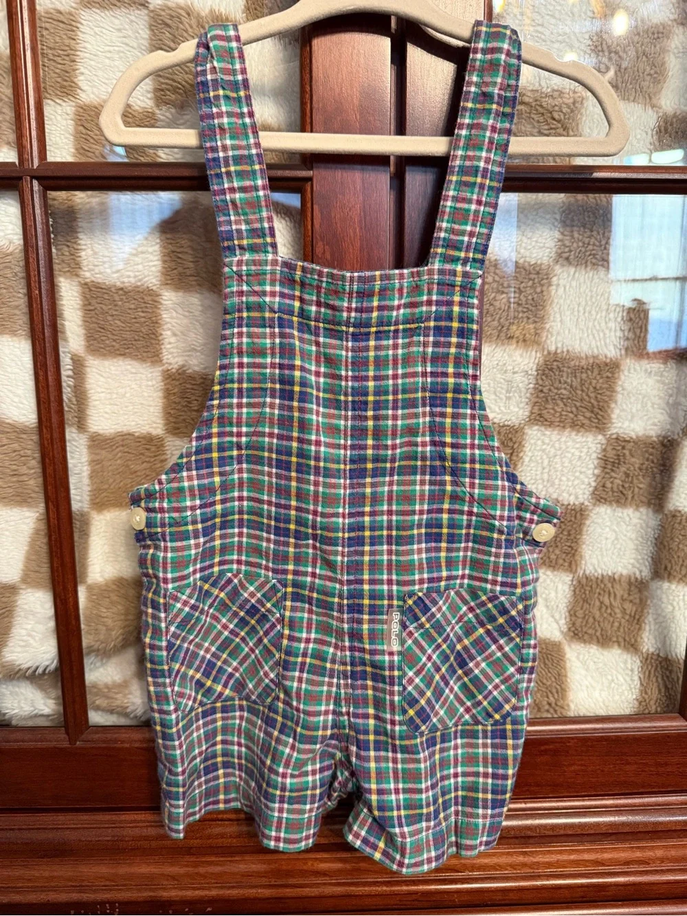 Ralph Lauren Multicolor Plaid Overalls